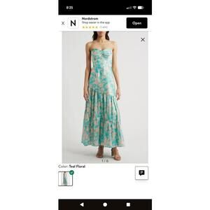 NWT Hutch Phoebe Strapless Maxi Cocktail Dress Size 12